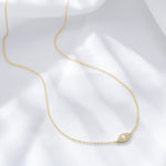 S925 Sterling Silver Devil's Eye Opal Zircon Inlaid Necklace