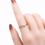 S925 Sterling Silver Ring, Stylish and Unique Plain Wave Pattern