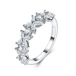 S925 Silver Moissanite Solid Band Ring