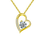 S925 Sterling Silver Moissanite Heart-Shaped Necklace