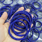Natural Lapis Lazuli Tablet-Bead Bracelet