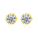 Star of David Snowflake Earrings — Moissanite & 925 Sterling Silver Christmas Studs