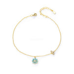S925 Sterling Silver Little Daisy Anklet