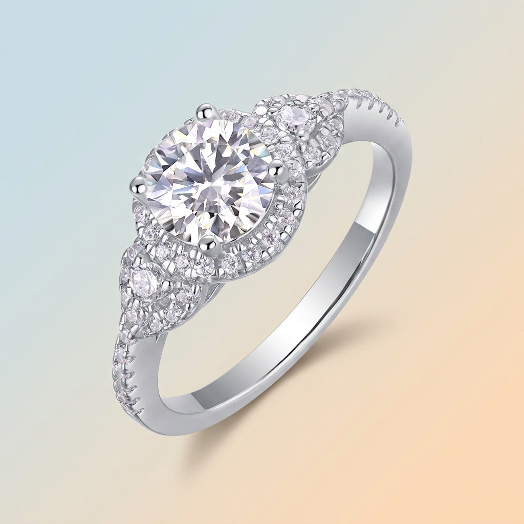 S925 Silver Moissanite Ring