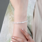Natural White Moonstone Cat's Eye Bracelet