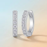 S925 Sterling Silver Sweet & Chic Moissanite Hoop Earrings