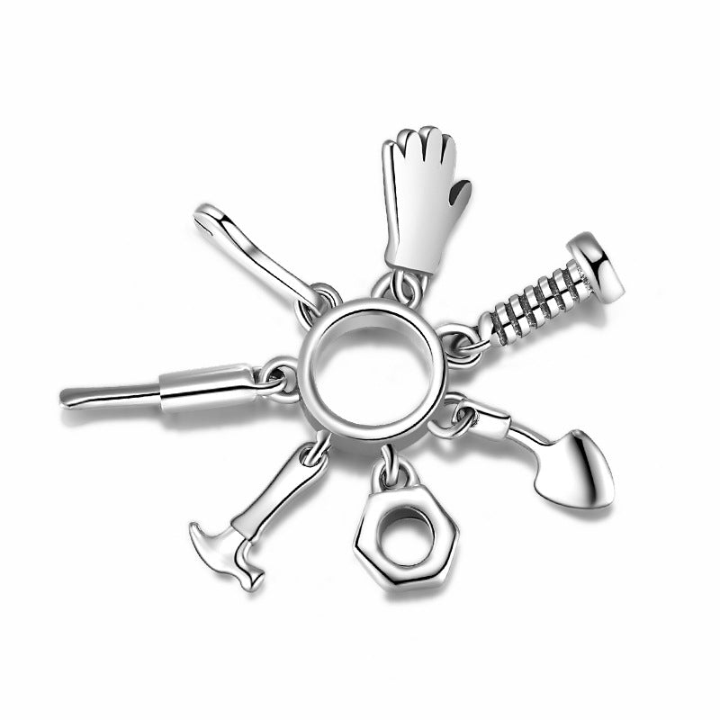 S925 Sterling Silver Daily Life Tool Pendant