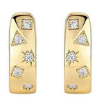 S925 Silver Gold-Tone Moissanite Earrings