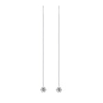 S925 Sterling Silver Moissanite Long Threader Earrings