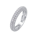 S925 Sterling Silver Moissanite Solid-Band Ring