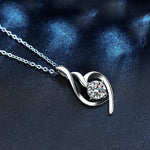 S925 Sterling Silver Moissanite Angel Pendant Necklace