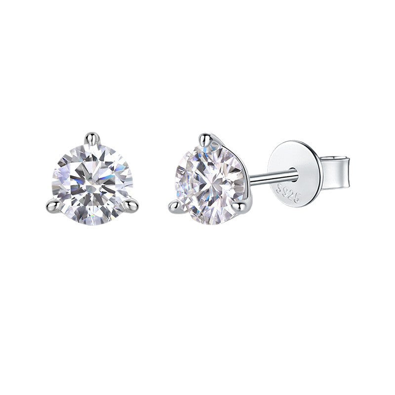 S925 Silver Moissanite Stud Earrings