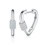 S925 Silver Triangle Moissanite Hoop Earrings