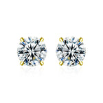 Classic Four-Prong Moissanite Stud Earrings