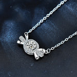 S925 Sterling Silver Moissanite Candy Pendant Necklace
