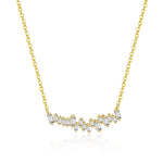 S925 Sterling Silver Necklace with Micro-set Sparkling Zirconia
