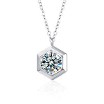 S925 Sterling Silver Moissanite Pendant Necklace