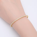 S925 Sterling Silver Four-Prong Cubic Zirconia Bracelet