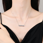S925 Sterling Silver Moissanite Wind Spiral Roll Pendant Necklace