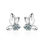 Moissanite S925 sterling silver butterfly earrings