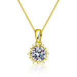 S925 Sterling Silver Moissanite Six-Pointed Star Snowflake Necklace
