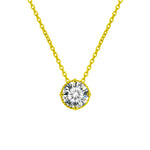 S925 Sterling Silver Moissanite Simple round Cake Pendant Necklace