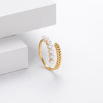 European and American style French retro S925 sterling silver pearl wheat ear ring