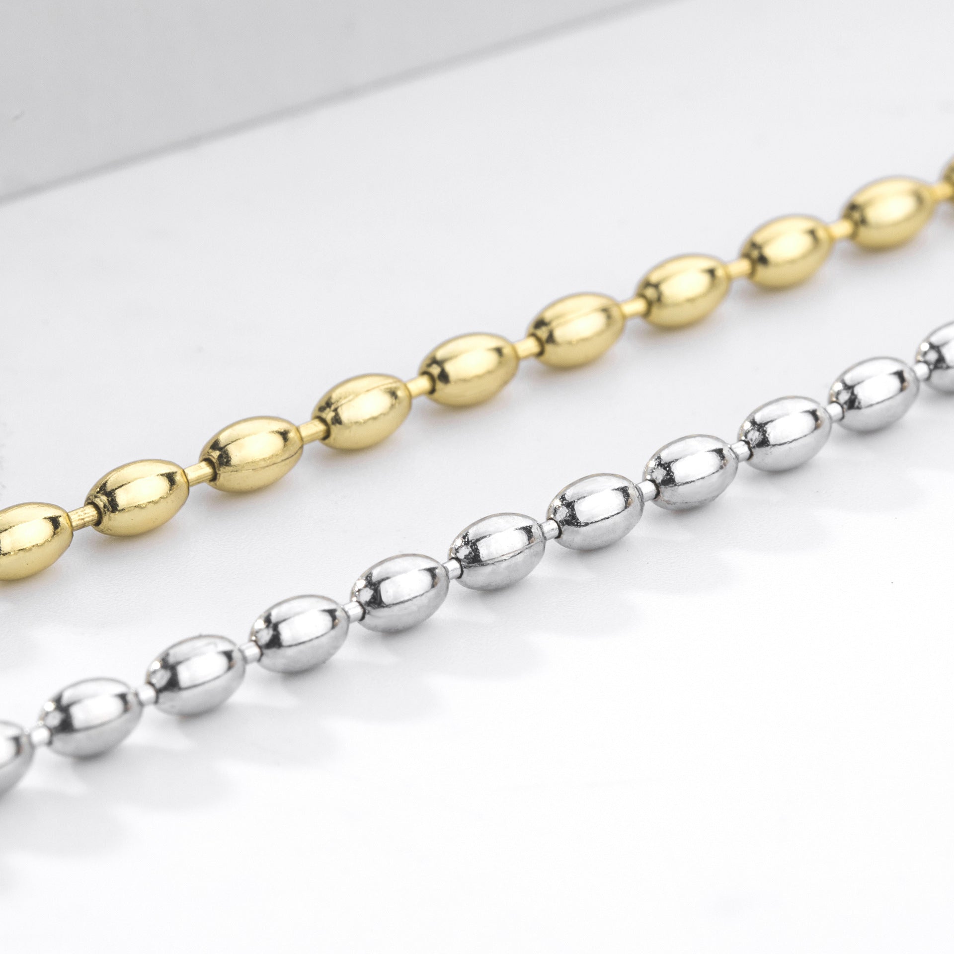 S925 Sterling Silver Rice Bead Bracelet