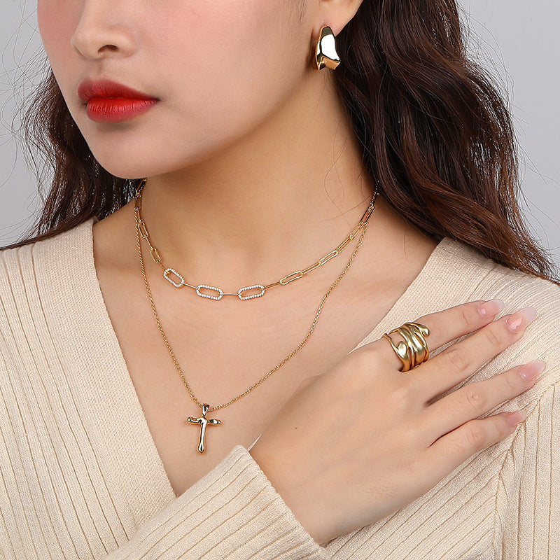 S925 Sterling Silver Cross Necklace