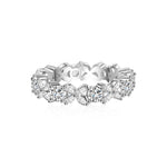 S925 Sterling Silver Marquise Four Leaf Clover Moissanite Ring