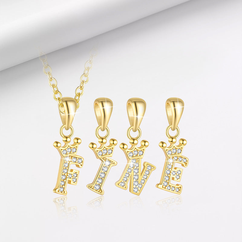 S925 Sterling Silver Pendant Set with Zircon