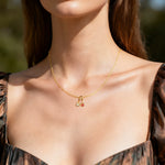 S925 Sterling Silver and Zircon Fruit Pendant