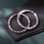Natural High-Clarity Super Seven Amethyst Tablet-Style Bracelet
