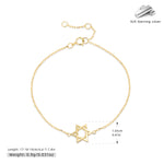 S925 Sterling Silver Hexagram Bracelet