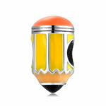 S925 Sterling Silver Pencil Bead Pendant
