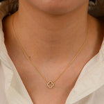 S925 Sterling Silver Hollow Zircon Inlaid Four Leaf Clover Necklace