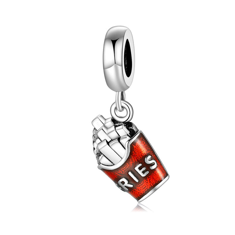 S925 Sterling Silver French Fries Pendant