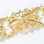 S925 Sterling Silver Gold-Plated Exaggerated Openwork Filigree Bangle