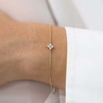 S925 Sterling Silver Four Leaf Clover Zircon Inlaid Bracelet