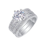 S925 Silver Moissanite Dual-Use Stackable Ring