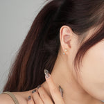 925 Sterling Silver Multicolored Zircon Drop Earrings