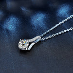 S925 Sterling Silver Herringbone Moissanite Necklace