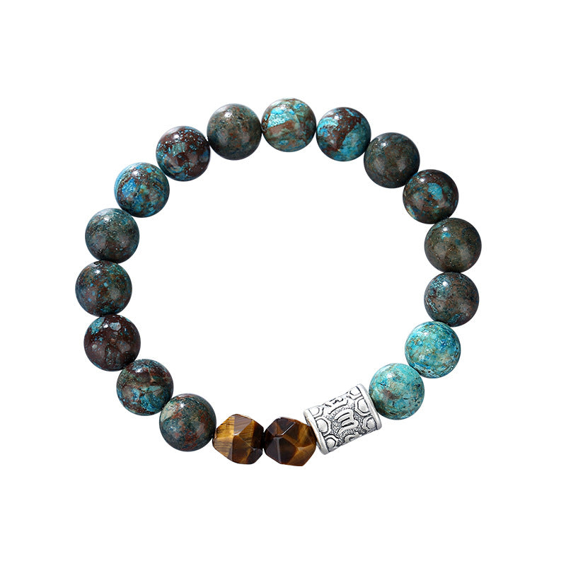 999 Fine Silver Six‑Syllable Mantra Trendy Premium Tibetan Script Bracelet for Men