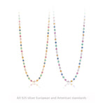 Dopamine Colored Zirconium Necklace in 925 Sterling Silver