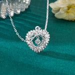 S925 Sterling Silver Moissanite Woven Dream Net Love Mush Ice Pendant Necklace