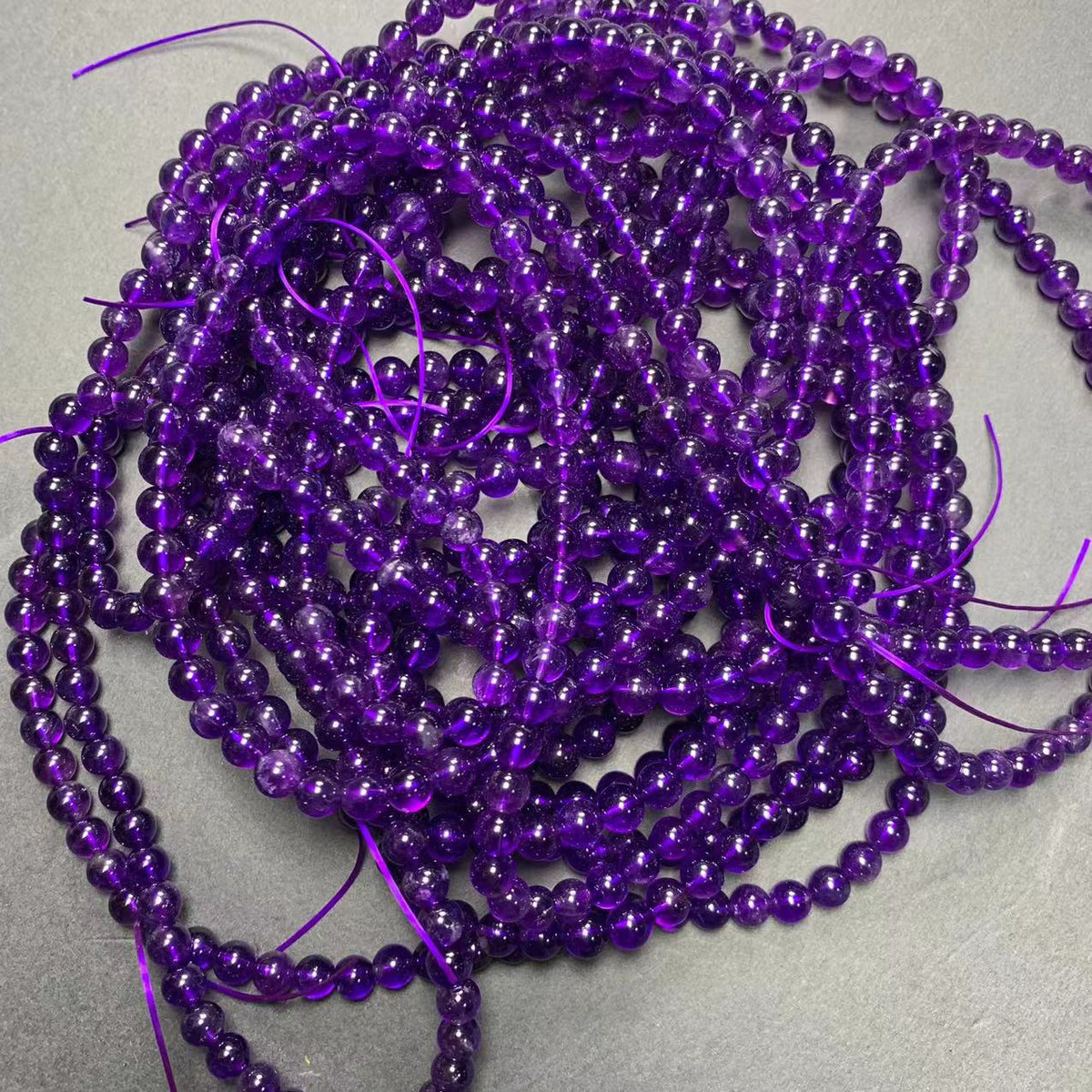Natural Uruguayan Amethyst Multi-Strand Bracelet
