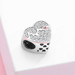S925 Sterling Silver Loving Heart ECG Diamond Beaded Zircon Pendant