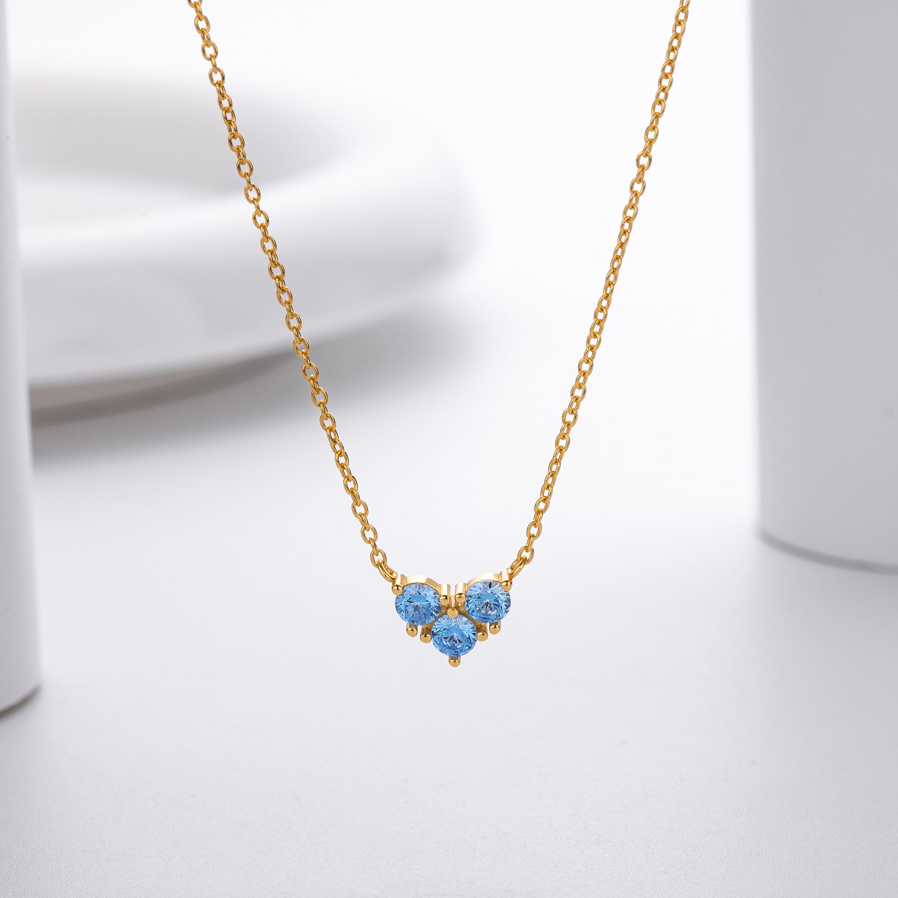 S925 Sterling Silver Niche Design Zirconia Necklace