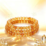 Natural faceted citrine abacus-bead bracelet