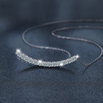 S925 Sterling Silver Moissanite Smile Necklace